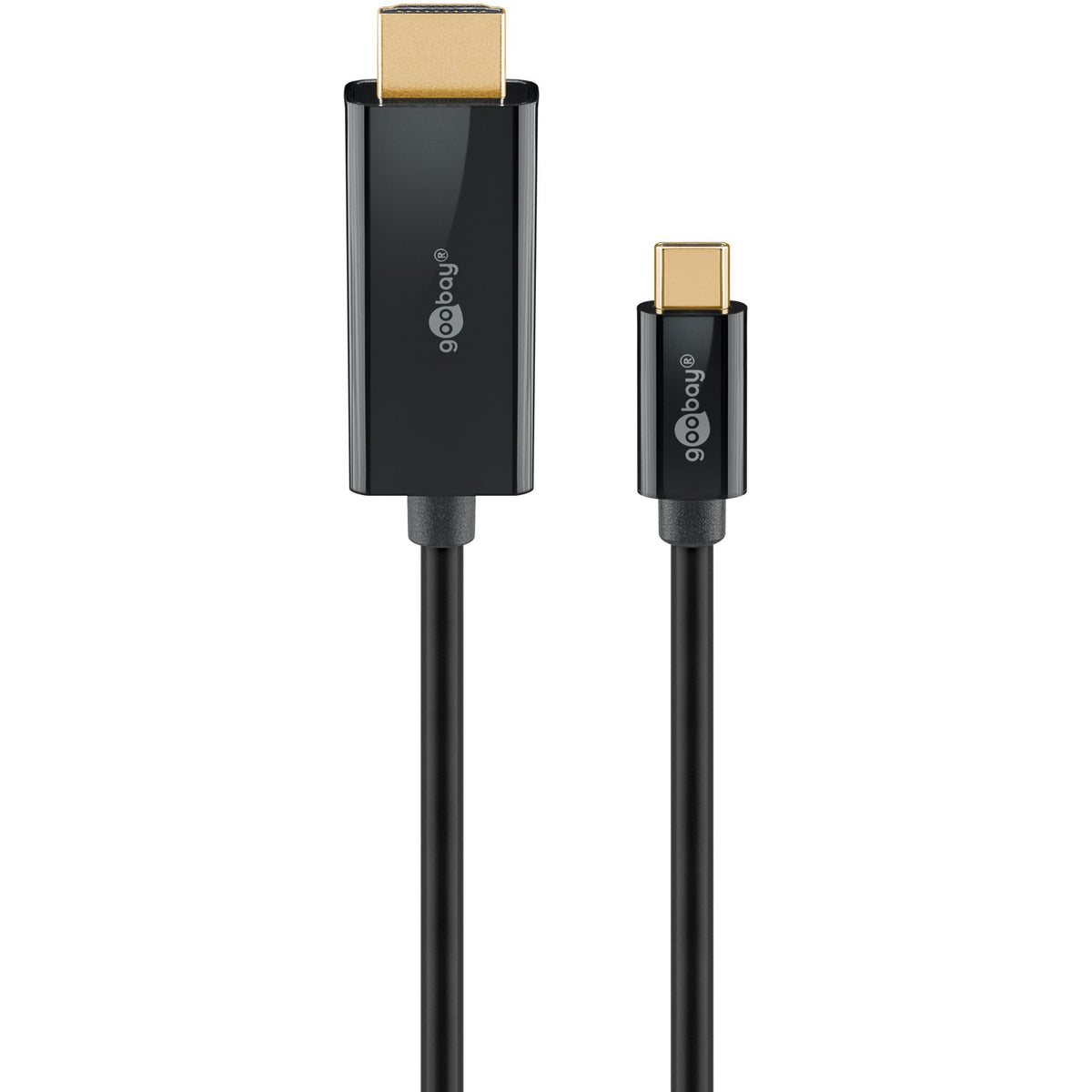 USB-C-auf-HDMI-Kabel, schwarz
