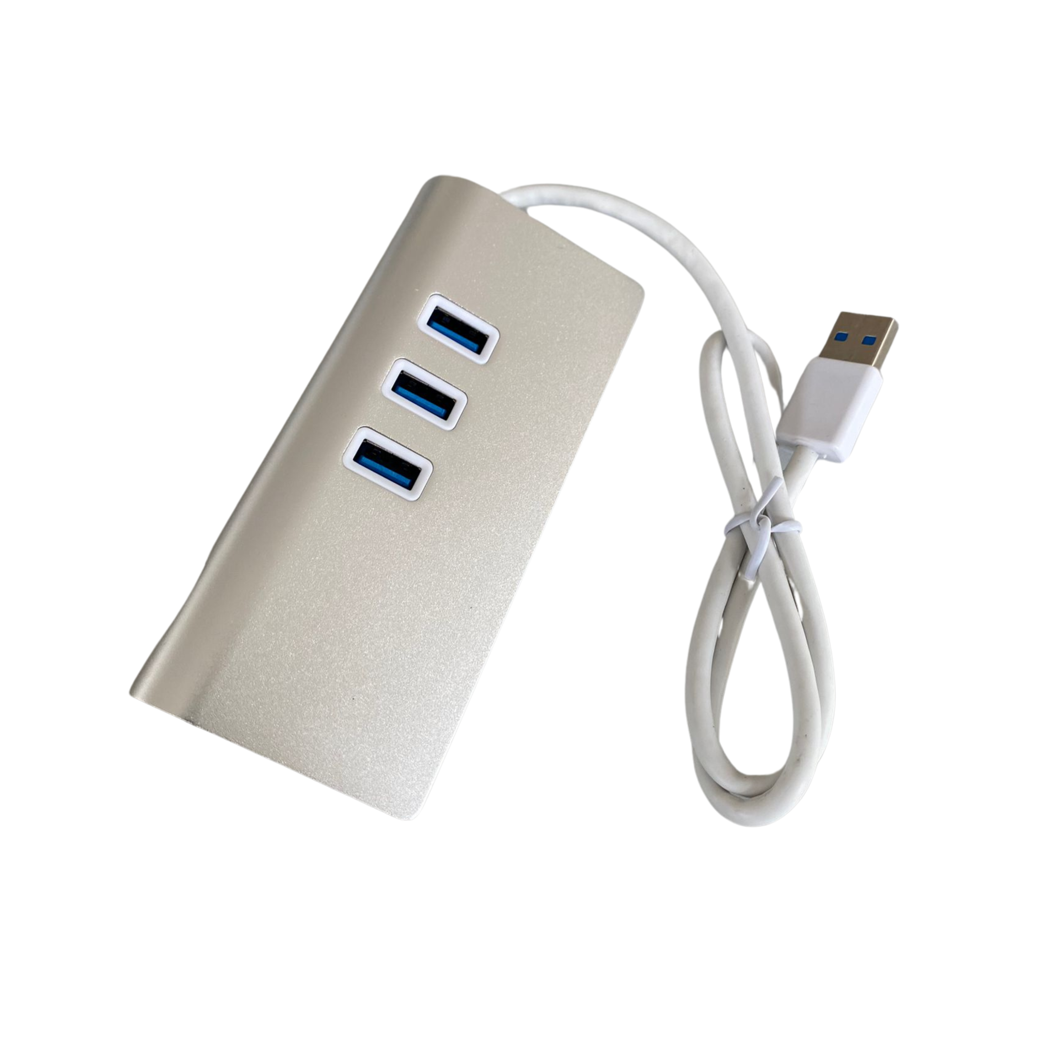 3 Port USB 3.0 HUB mit RJ45 Netzwerkanschluss Aluminium-Design