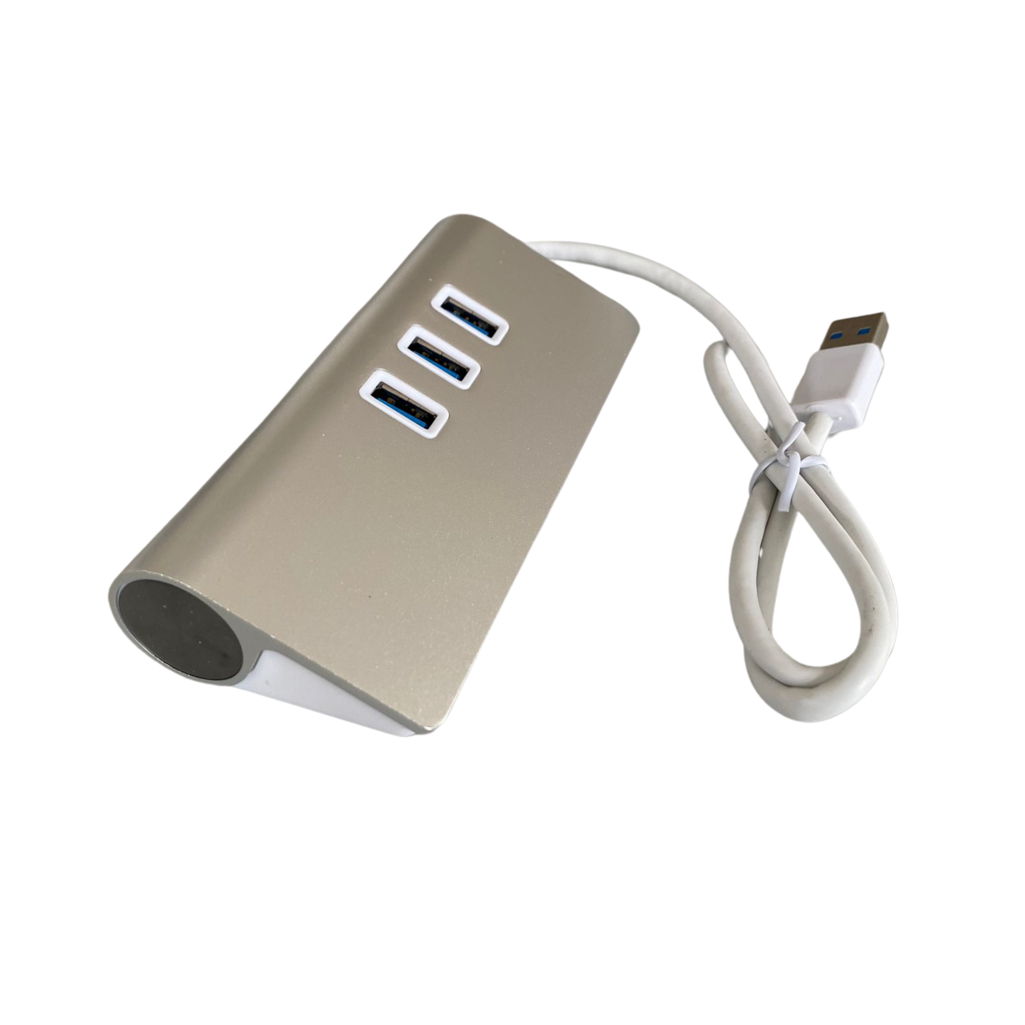 3 Port USB 3.0 HUB mit RJ45 Netzwerkanschluss Aluminium-Design