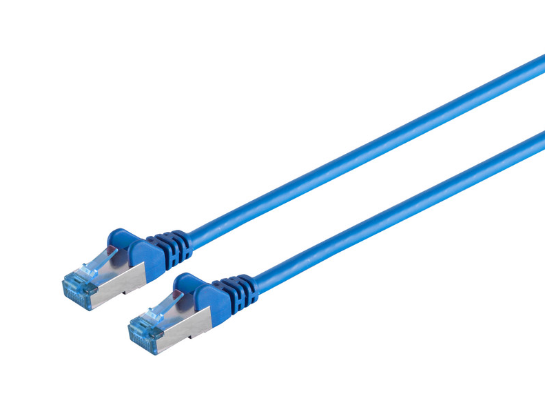 CAT 6A Patchkabel S/FTP, CCA, PVC, 2 x RJ45 Netzwerk farbig