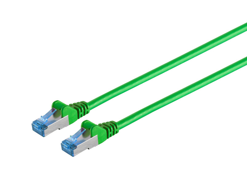 CAT 6A Patchkabel S/FTP, CCA, PVC, 2 x RJ45 Netzwerk farbig