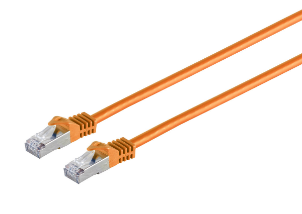 CAT 7A Patchkabel S/STP, Kupfer, 2 x RJ45 Netzwerk, farbig / Schlussverkauf