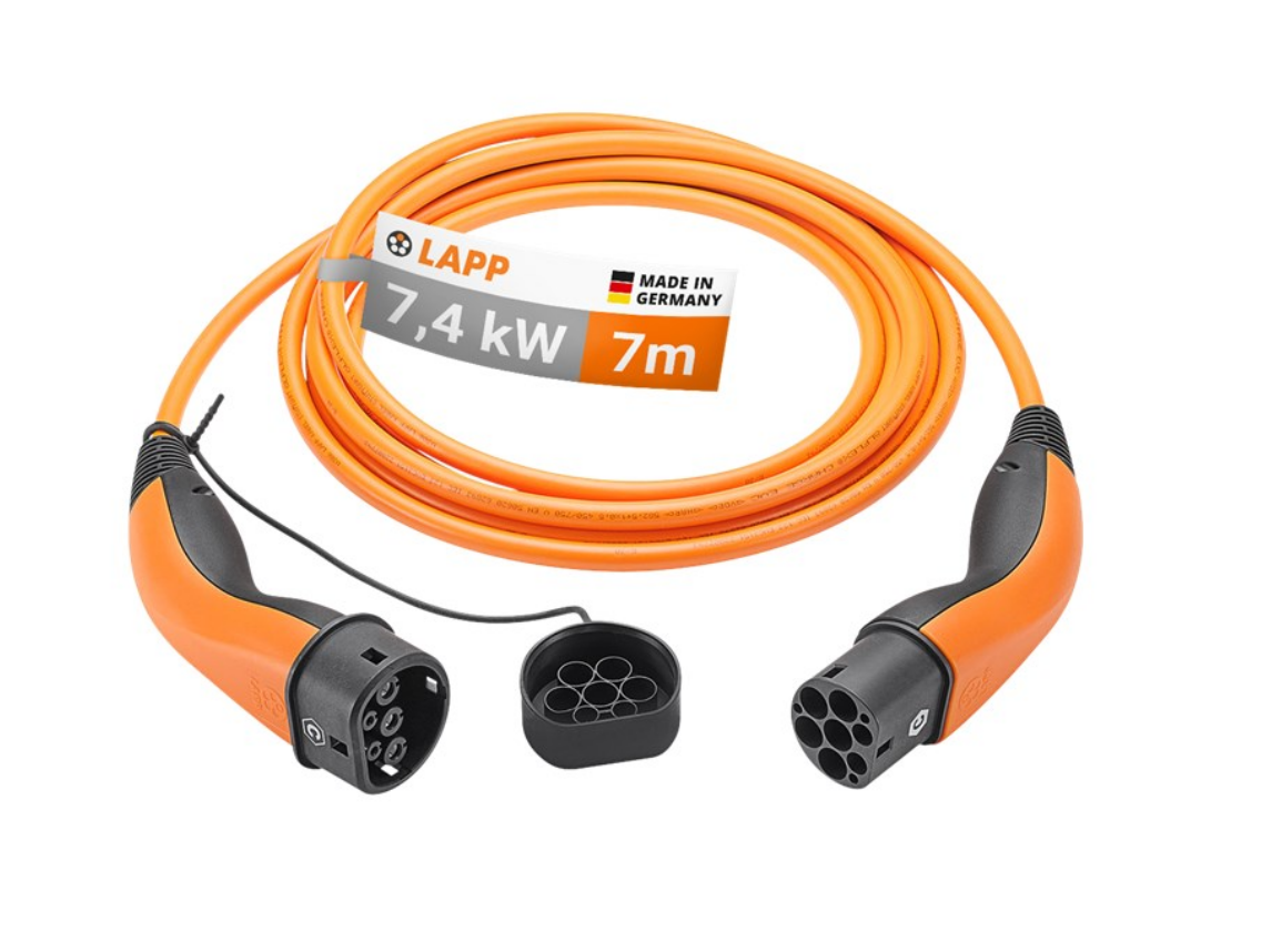 Ladekabel Typ 2, bis zu 7,4 kW