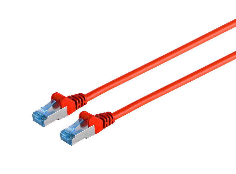 CAT 6A Patchkabel S/FTP, CCA, PVC, 2 x RJ45 Netzwerk farbig