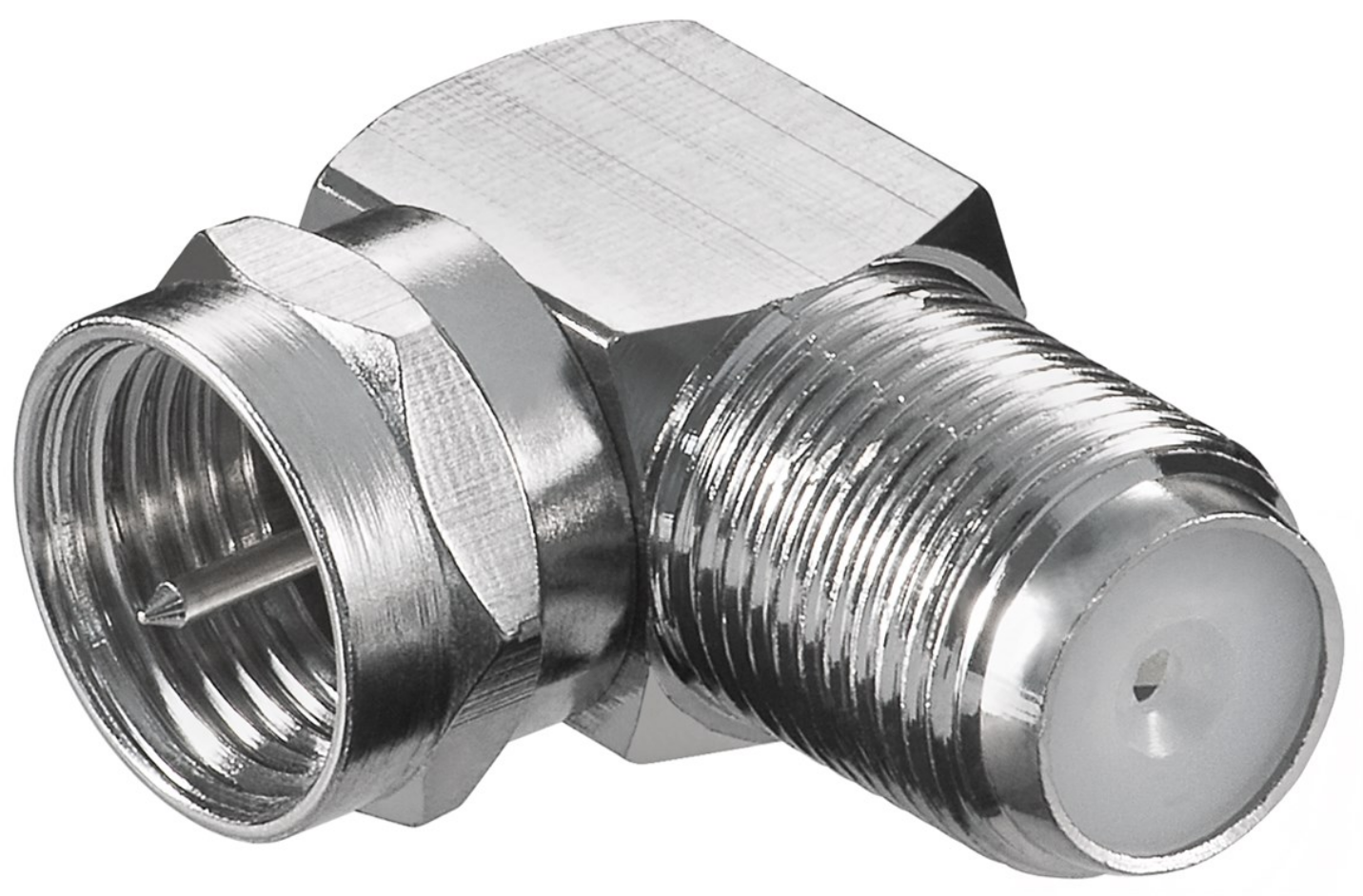 Winkeladapter: F-Stecker > F-Buchse 90° (10 Stück)