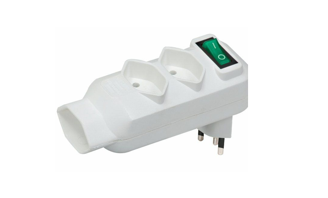 3-fach Abzweigstecker bis 350 Grad drehbar