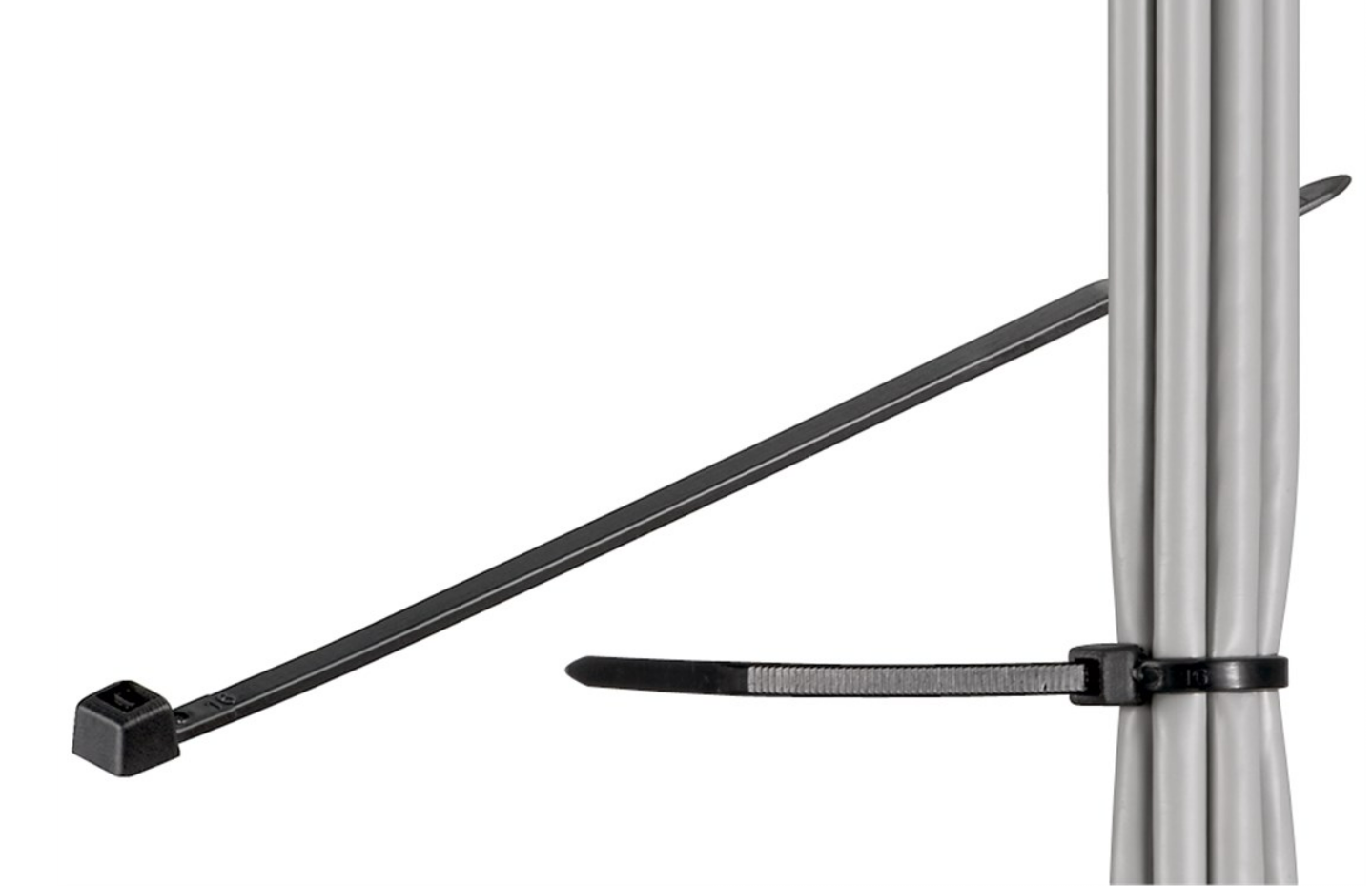 Kabelbinder, UV- und wetterfester Nylon 20cm, schwarz