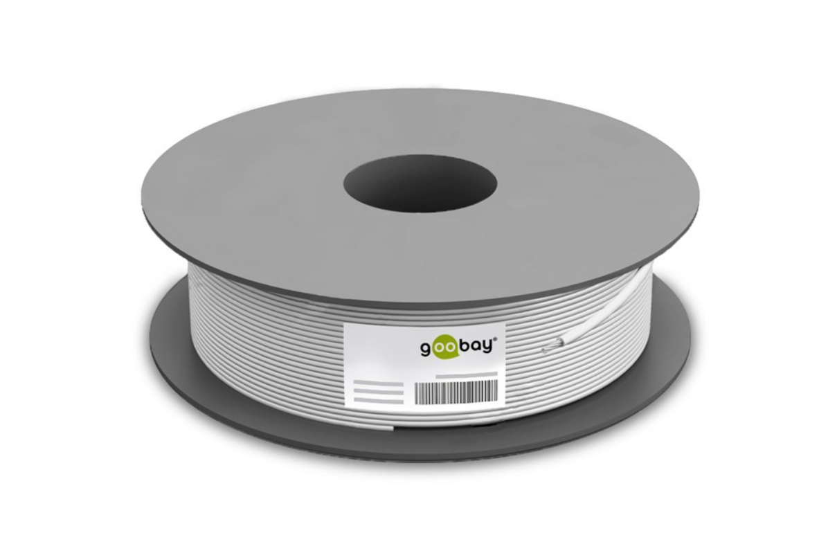 Cavo coassiale SAT 100 dB, doppia schermatura, CCS