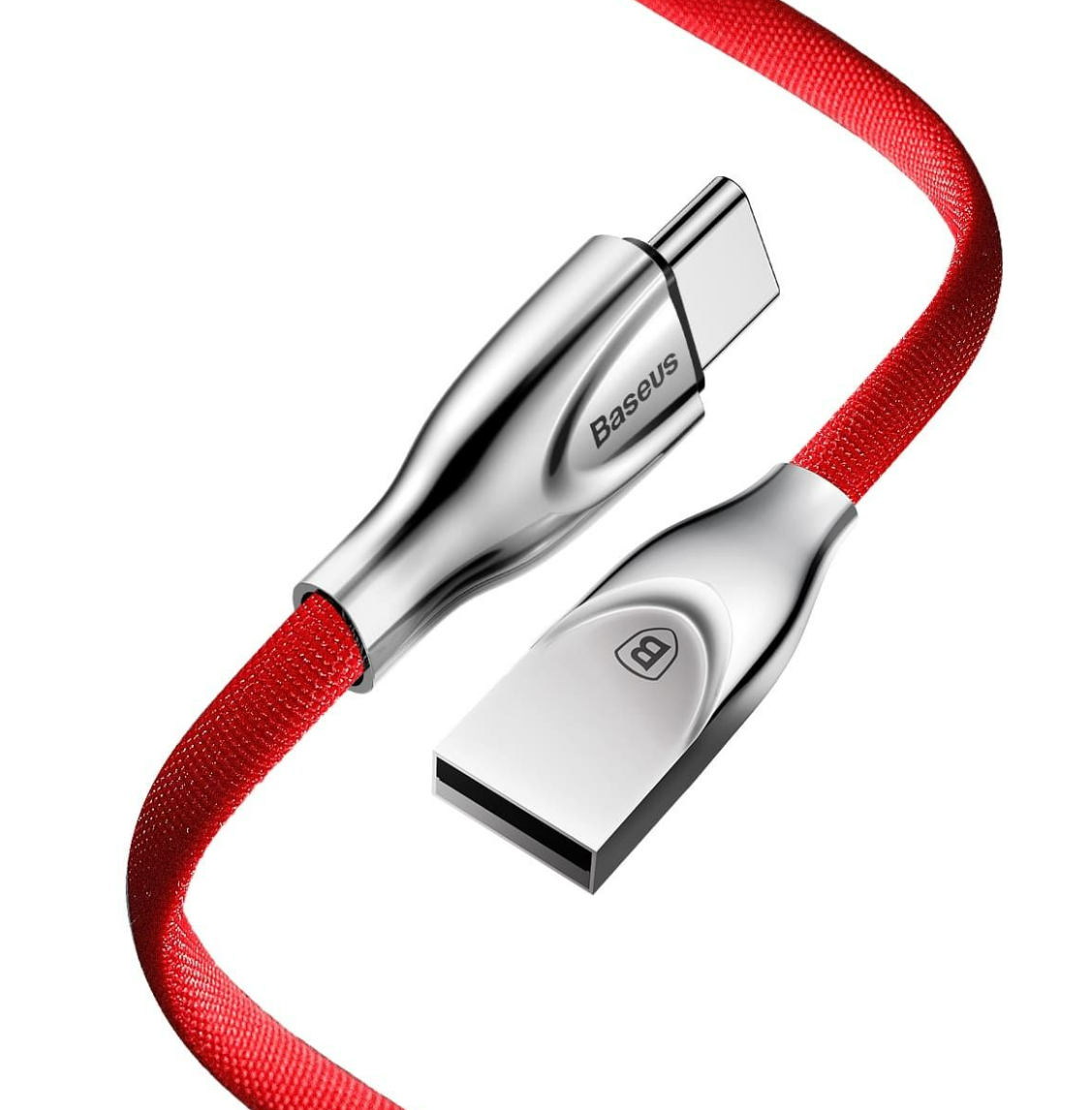 Baseus Zinc Fabric Cloth Weaving Kabel USB für Type-C 2A / 1M / rot