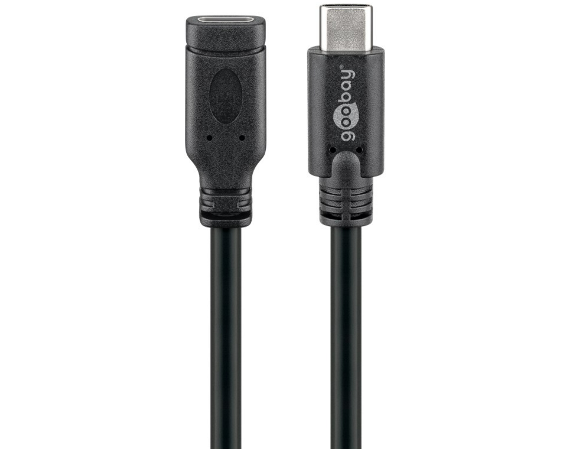 Rallonge USB-C USB 3.1 Génération 1, noire