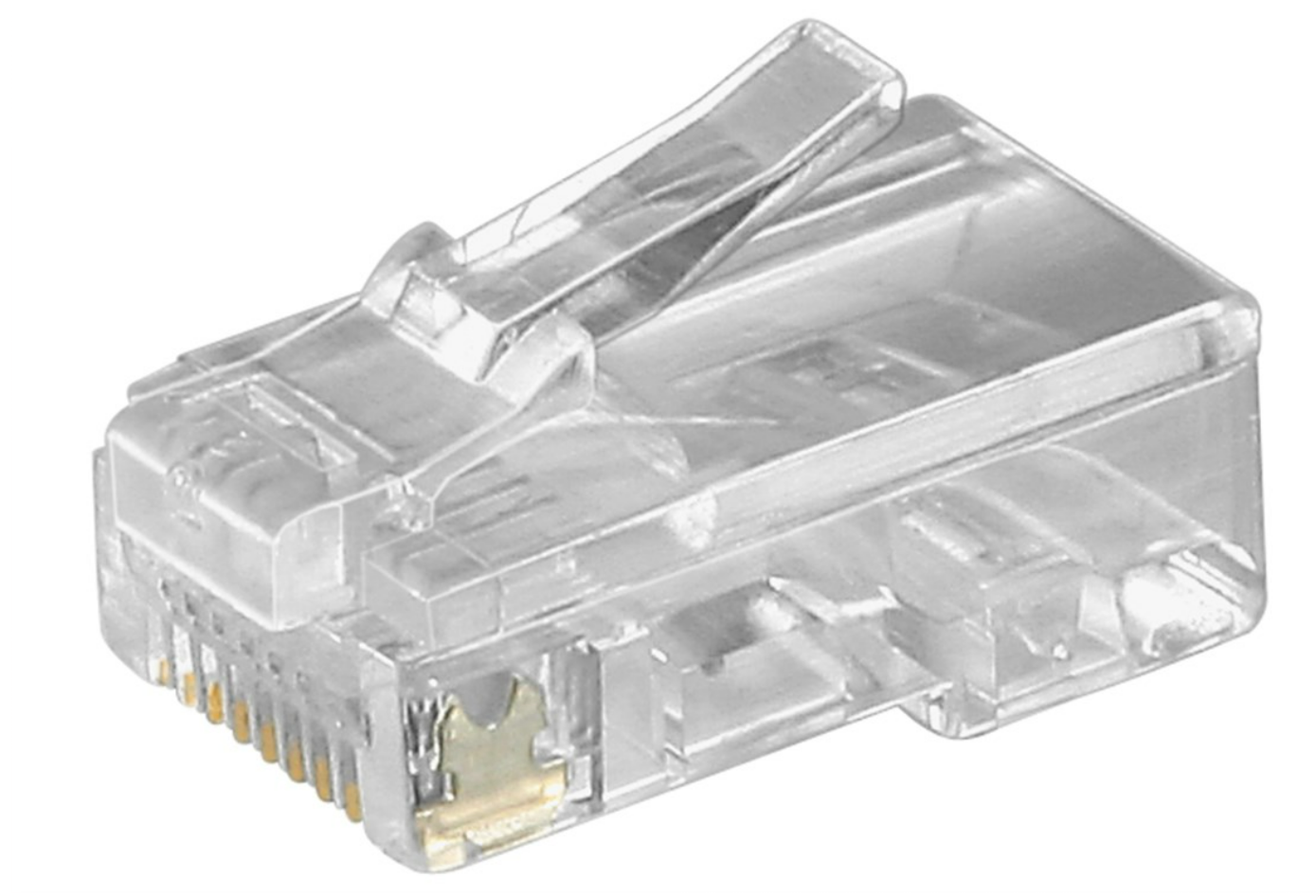 Fiche Western RJ45 pour câble plat, 8 broches