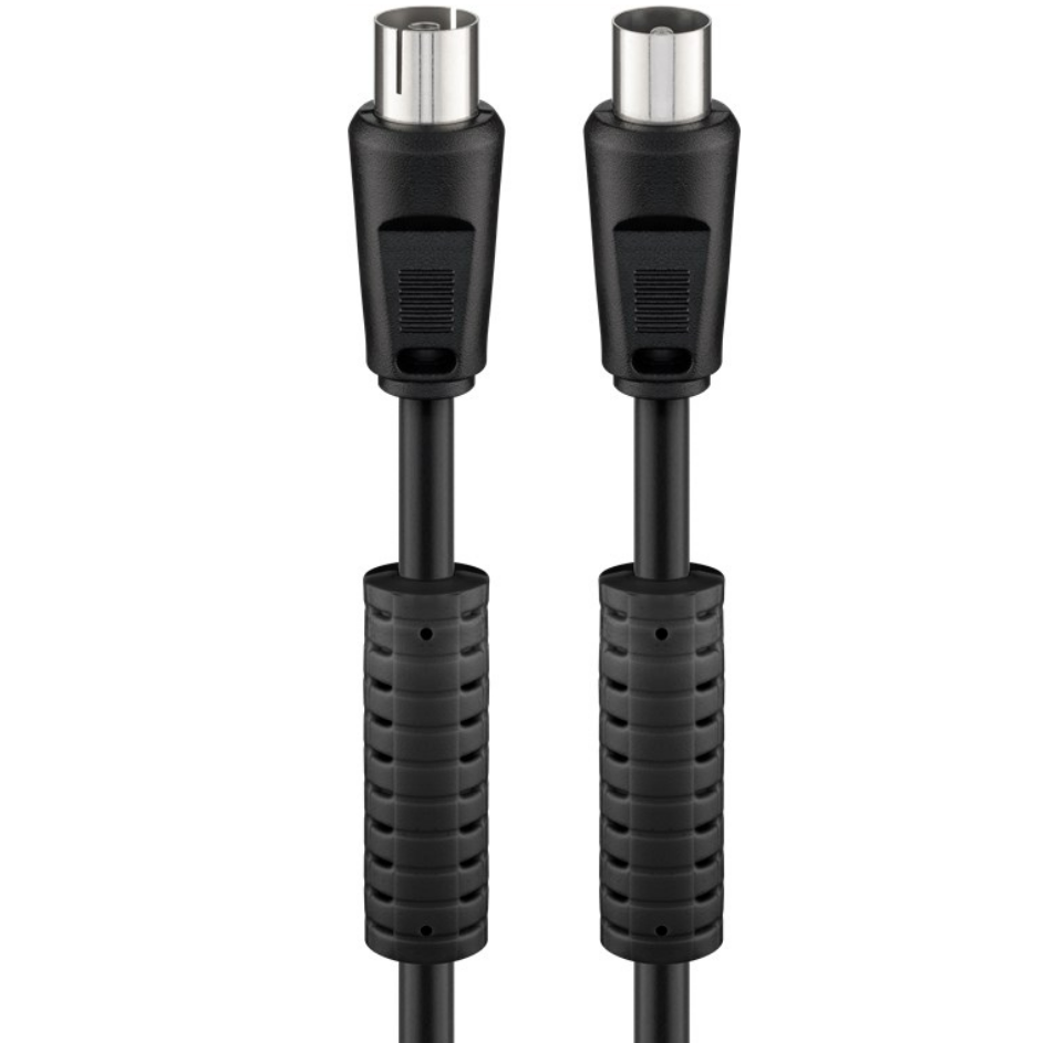 Câble d'antenne avec ferrite (80 dB), double blindage