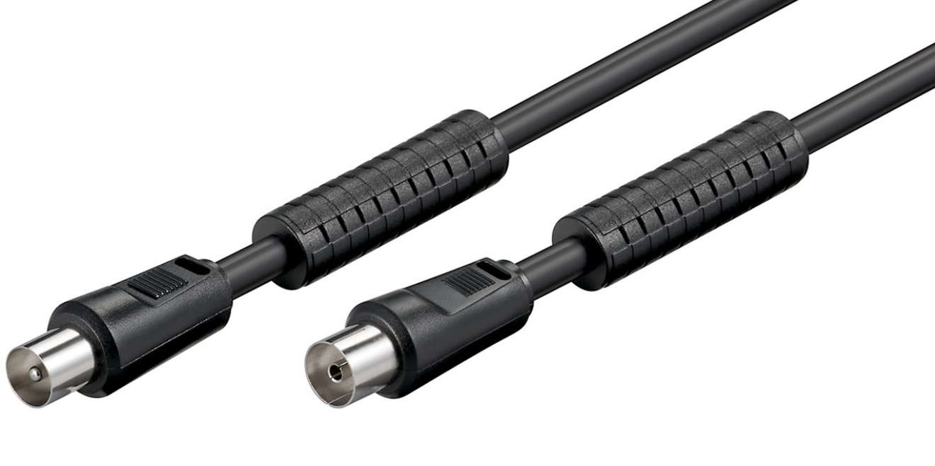 Câble d'antenne avec ferrite (80 dB), double blindage