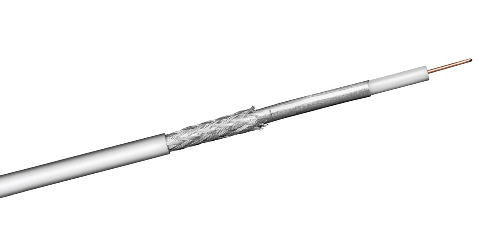 100 dB SAT-Koaxialkabel, doppelt geschirmt, CCS