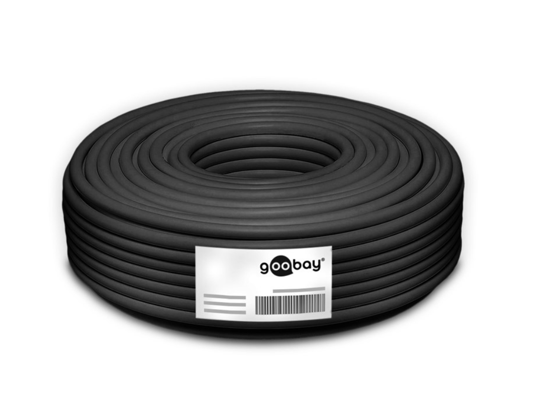 Câble réseau extérieur CAT 7, S/FTP (PiMF), noir,