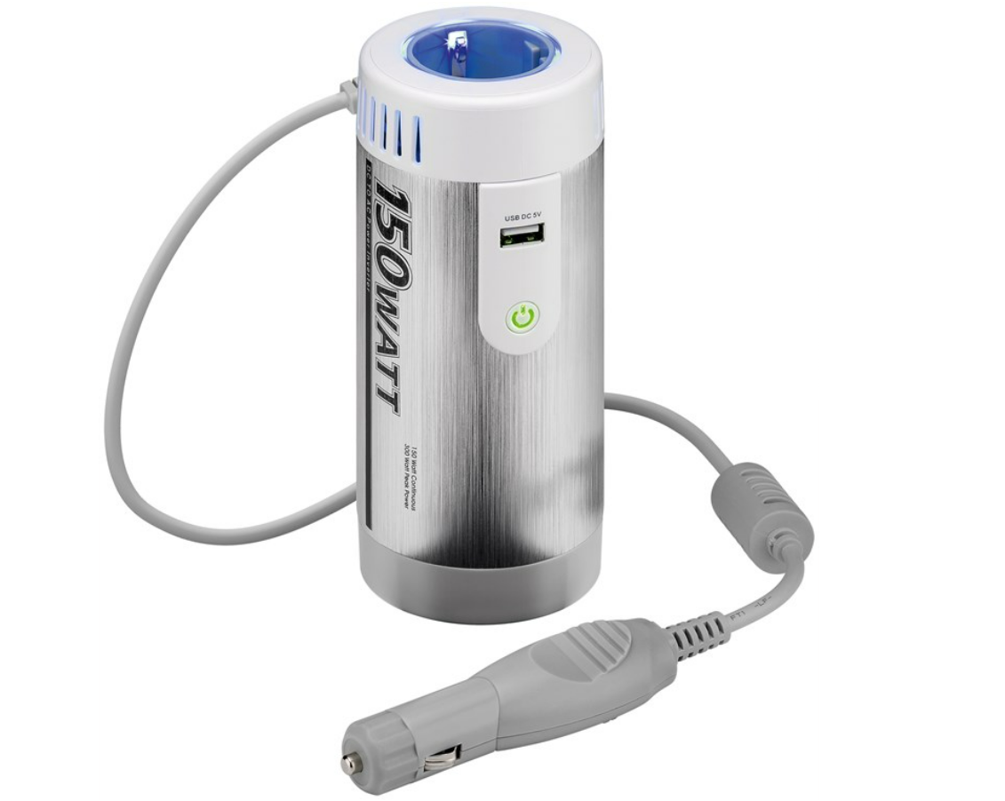 Convertisseur de tension automobile DC/AC (12V-230V / 150W) USB