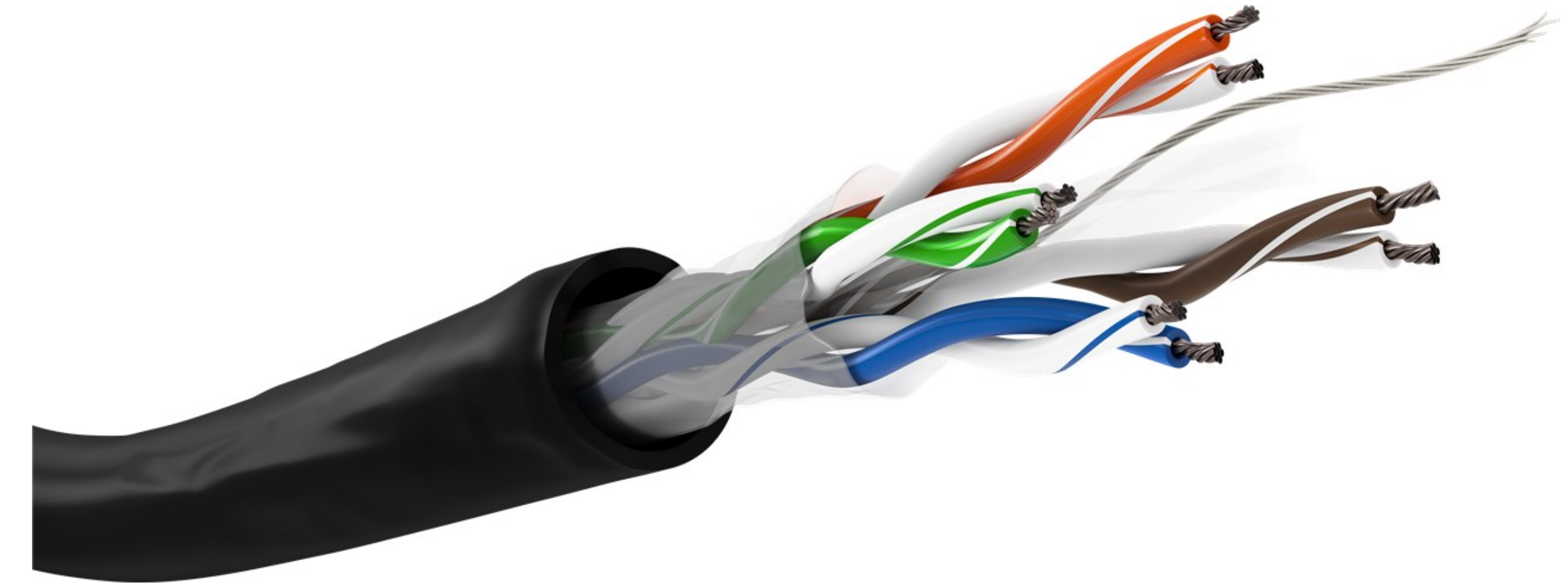 Câble réseau extérieur CAT 6, U/UTP, noir