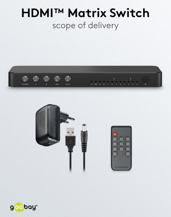 HDMI™-Matrix-Schalter 4 auf 2