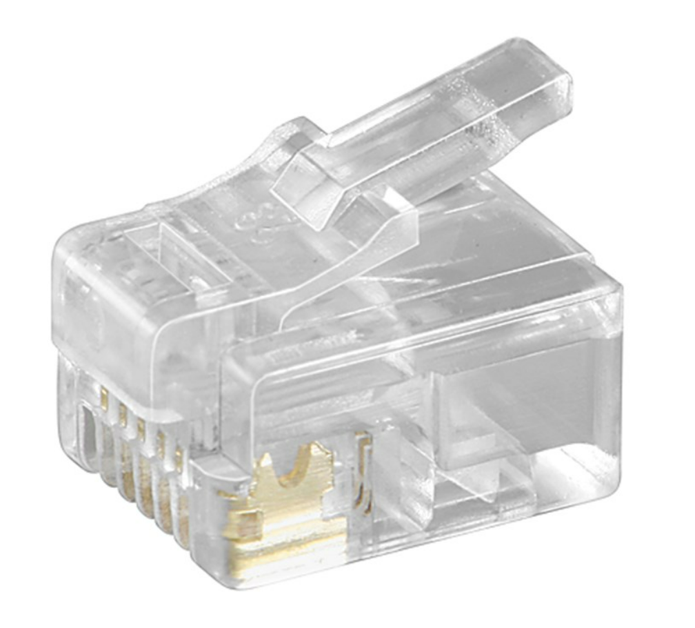 Fiche Western RJ12 pour câble rond, 6 broches