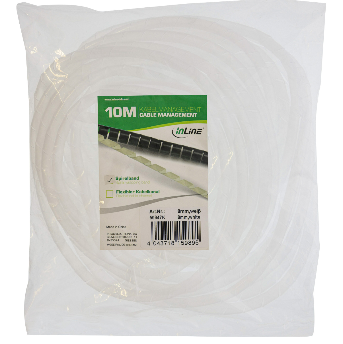 Ruban spiralé InLine® 10 m, naturel