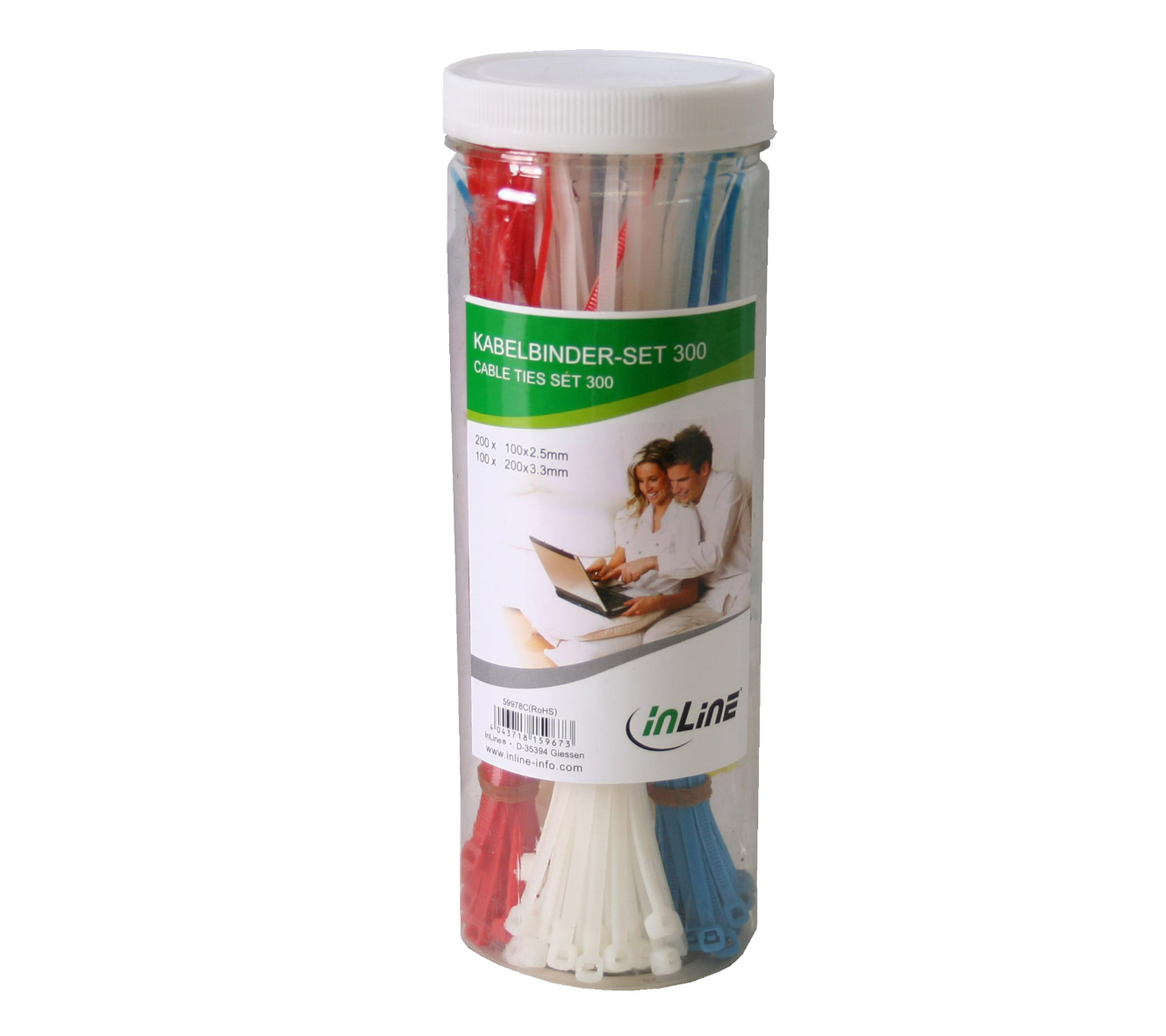 InLine® Kabelbinder-Set, 300 Stück