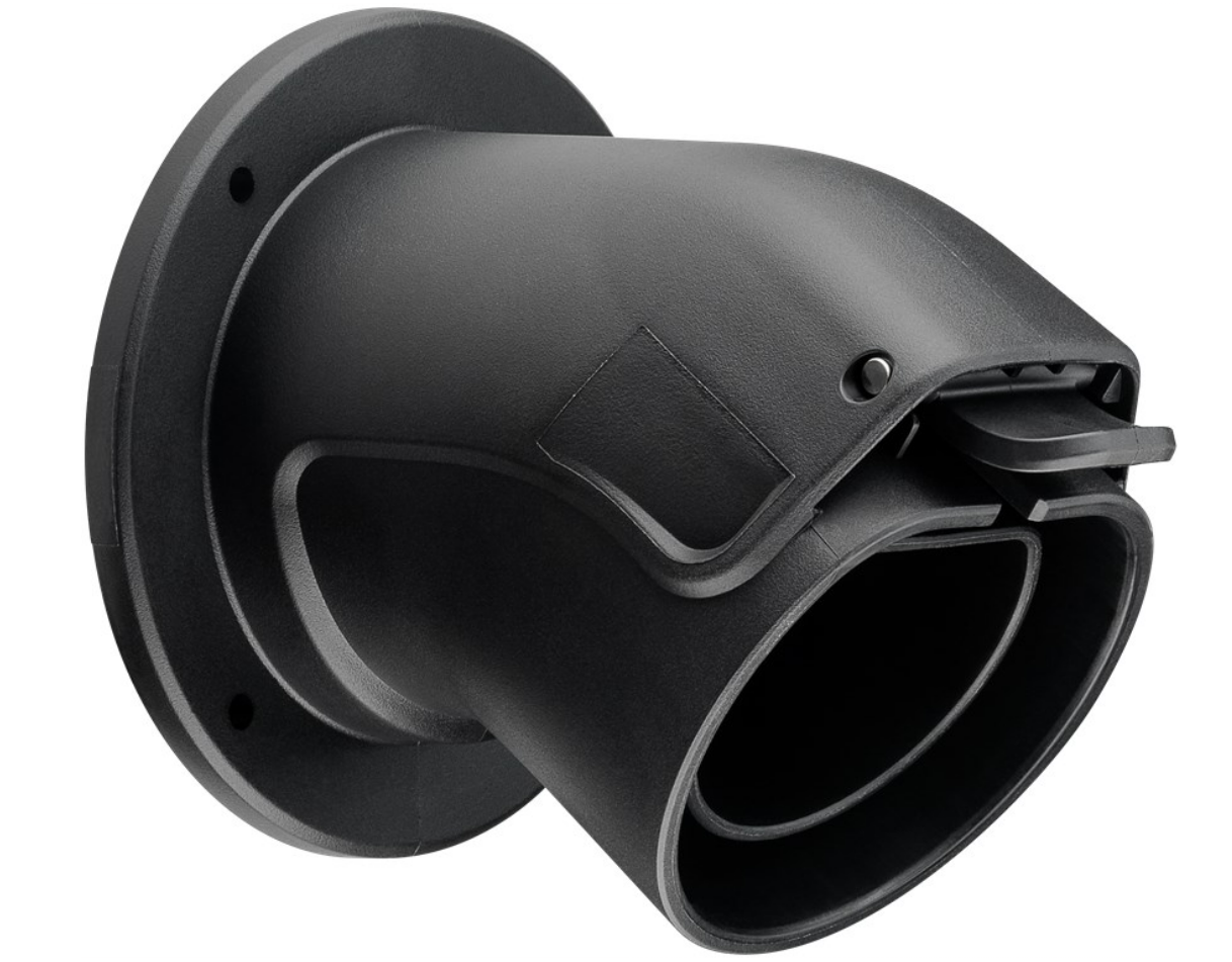 Support mural coudé pour câble de recharge de type 2 pour véhicules électriques