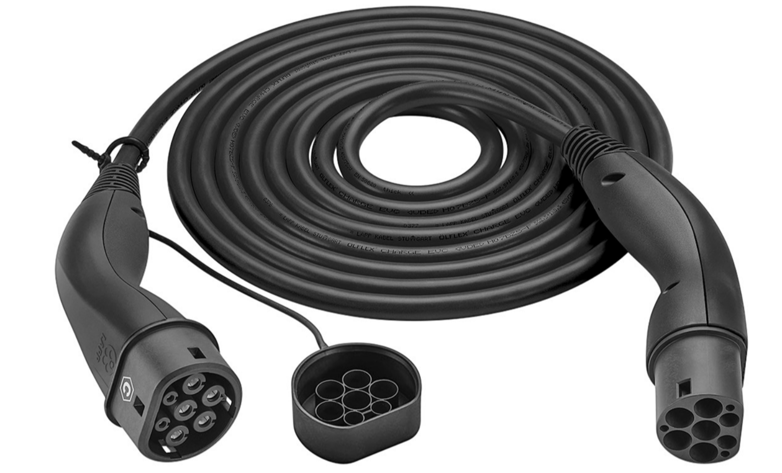 Selbstaufrollendes Ladekabel Typ 2, bis zu 11 kW