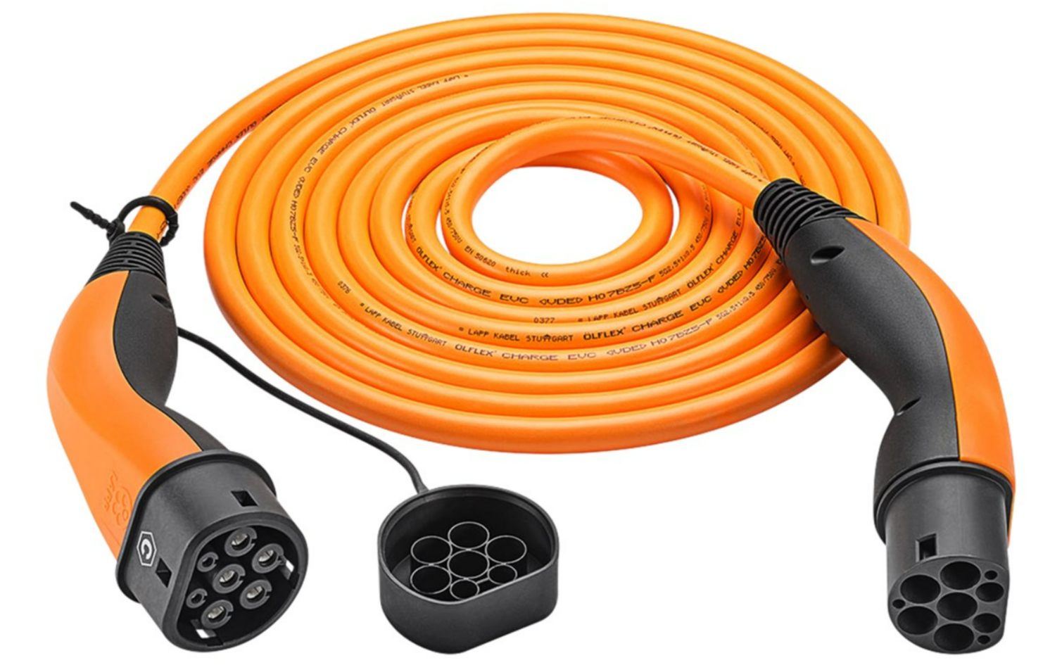 Selbstaufrollendes Ladekabel Typ 2, bis zu 22 kW