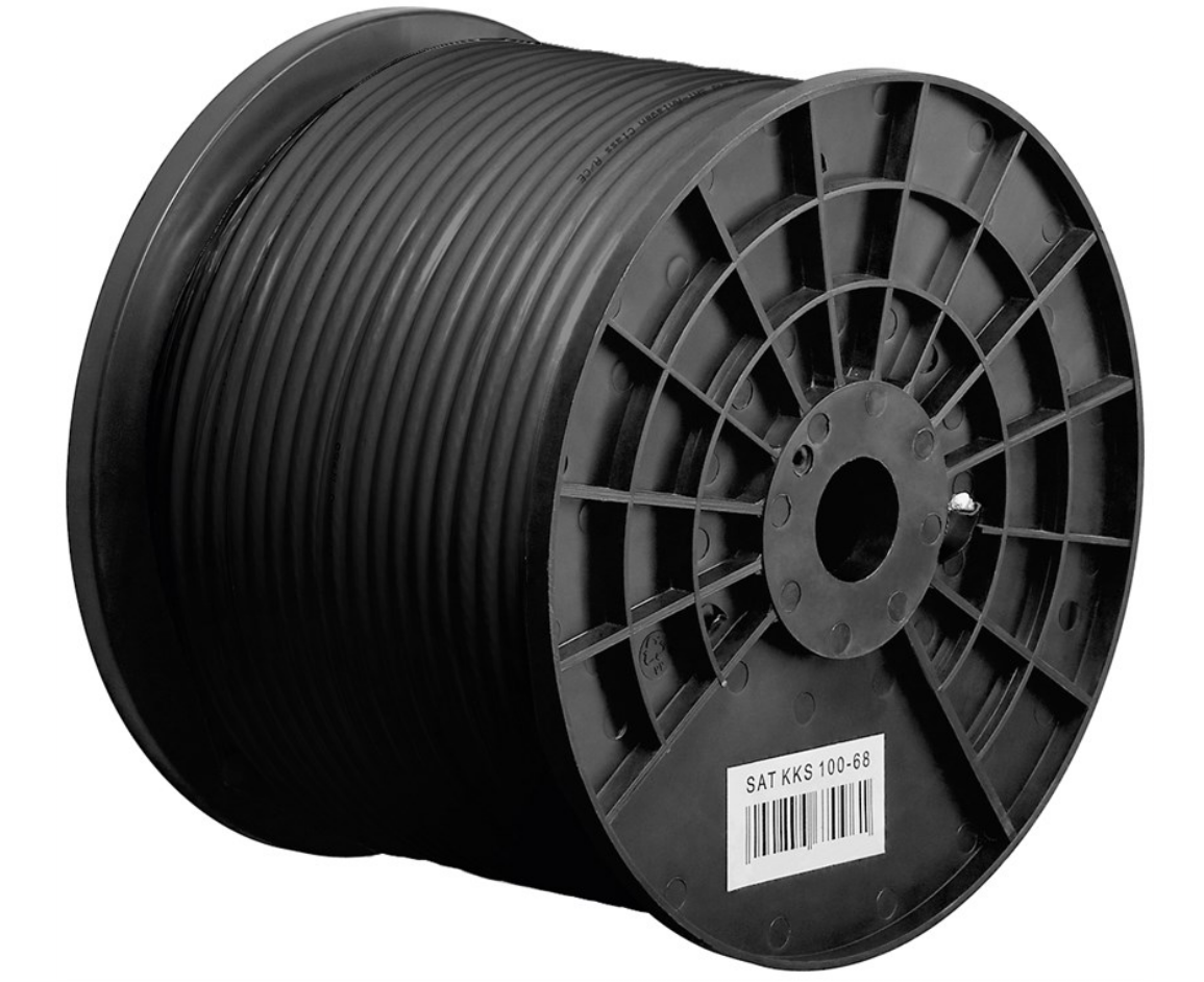Câble coaxial SAT extérieur 100 dB, double blindage, CCS