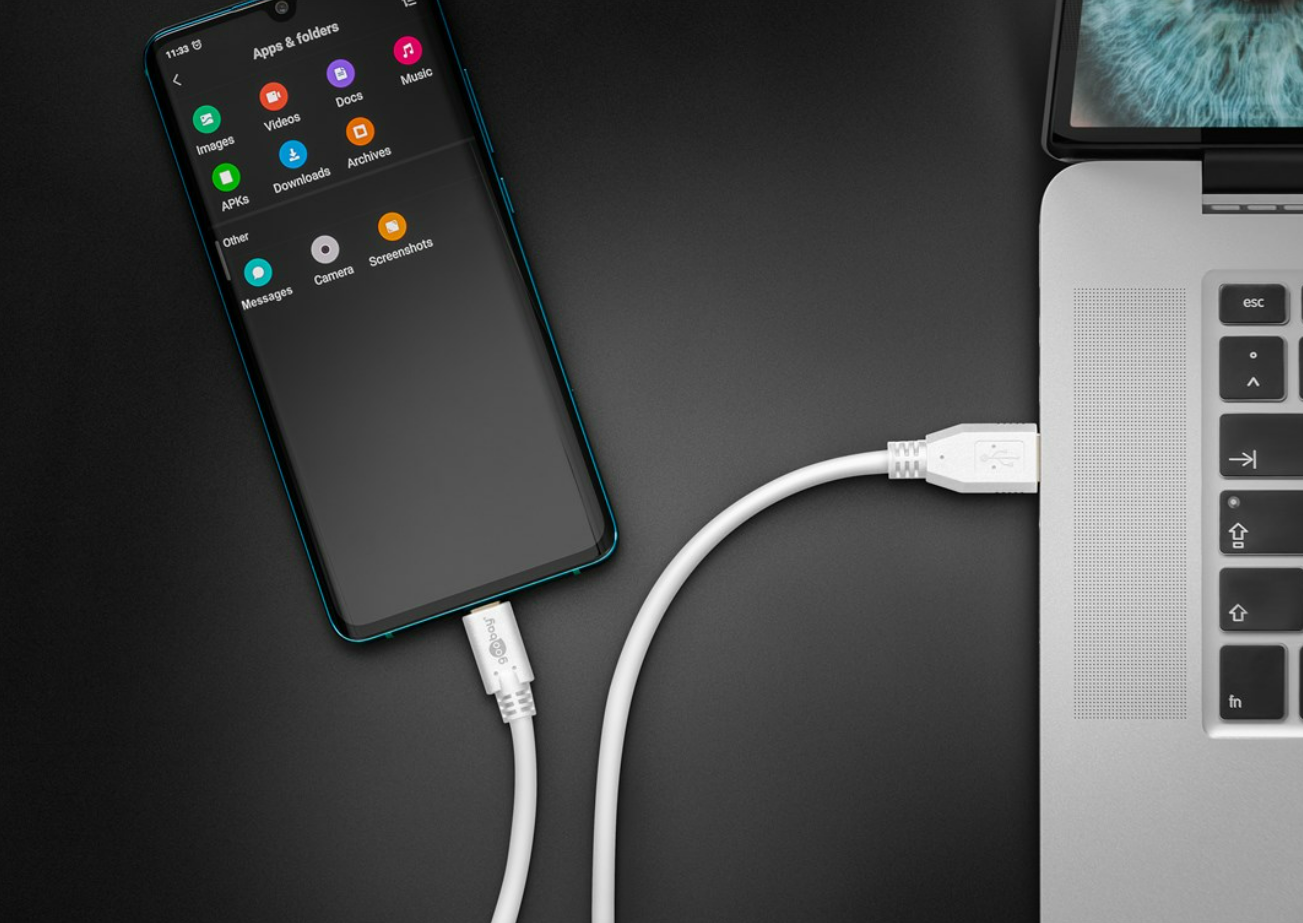 USB-C™ auf USB A 3.0 Kabel, weiss
