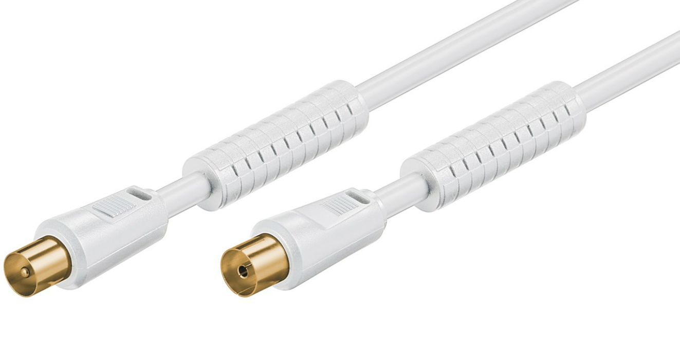 Câble d'antenne avec ferrite (80 dB), double blindage