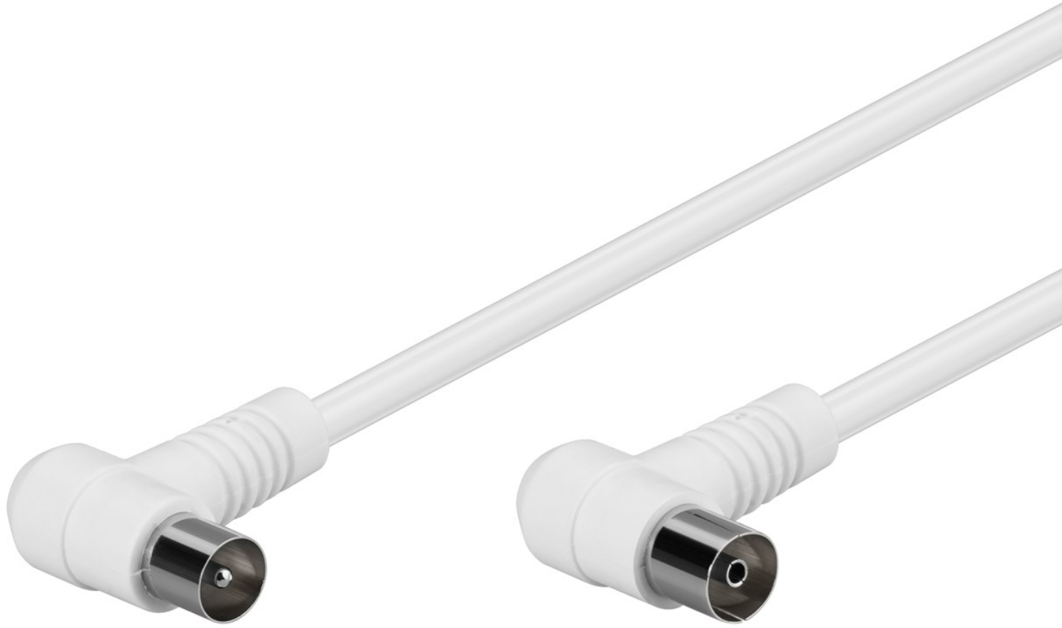 Gewinkeltes Antennenkabel (80 dB), doppelt geschirmt