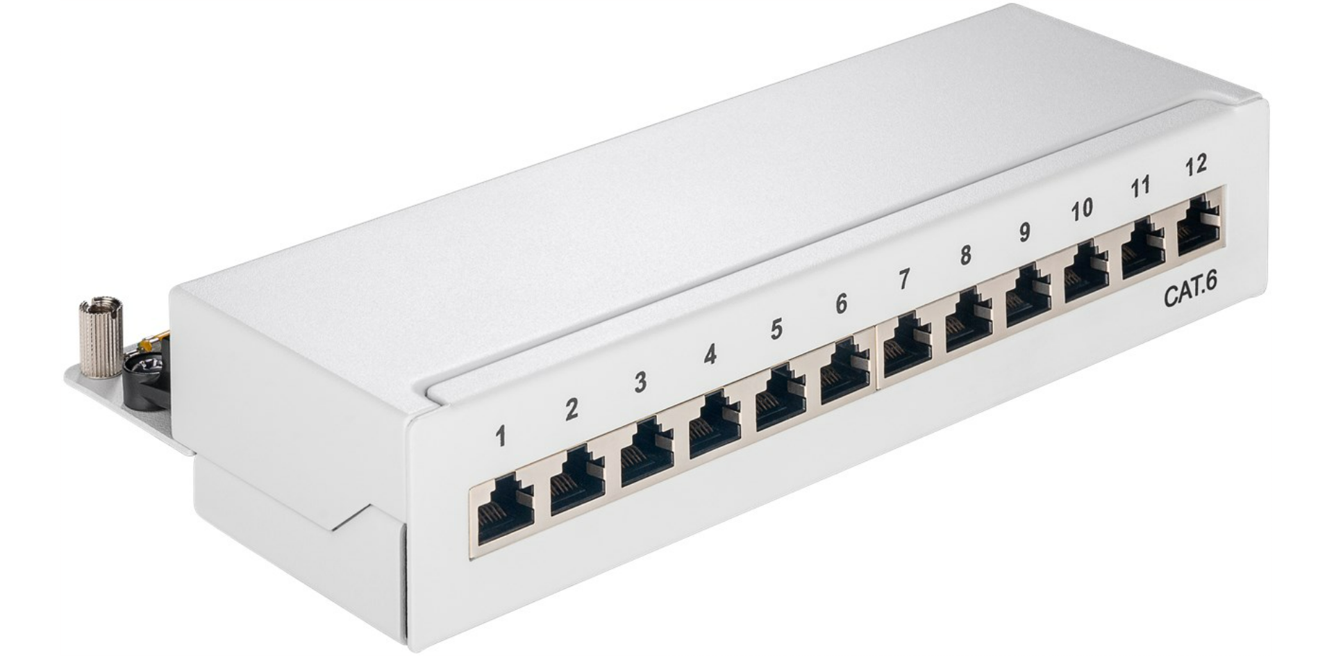 Panneau de brassage CAT 6 mini/ordinateur de bureau, 12 ports, (1U)