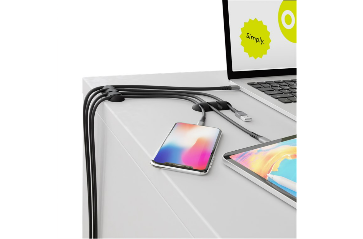 Gestion des câbles 4 emplacements