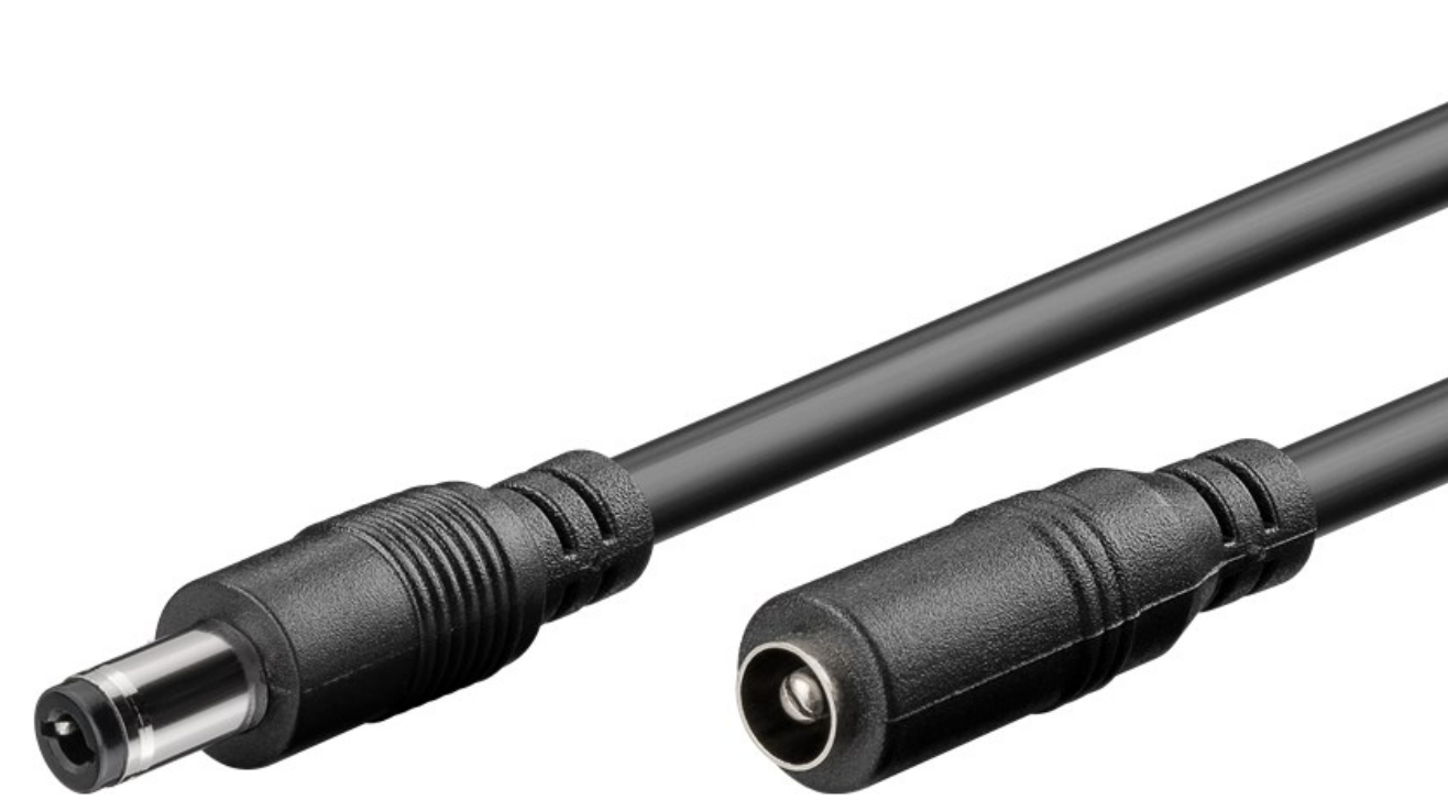 DC-Verlängerungskabel, schwarz