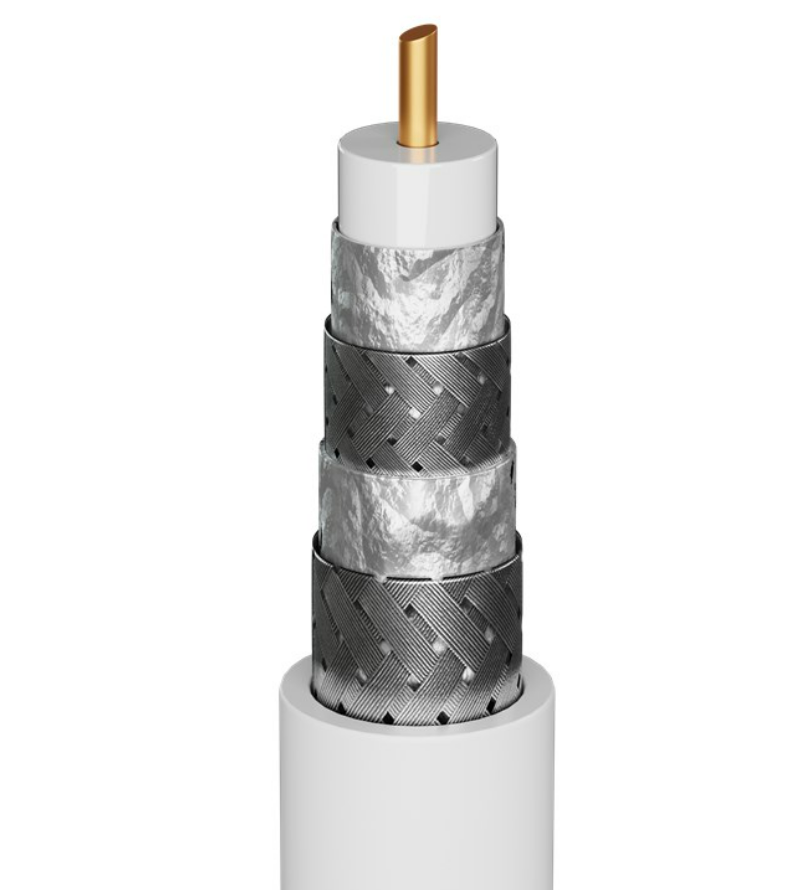 120 dB SAT-Koaxialkabel, 4x geschirmt, CCS, 305m