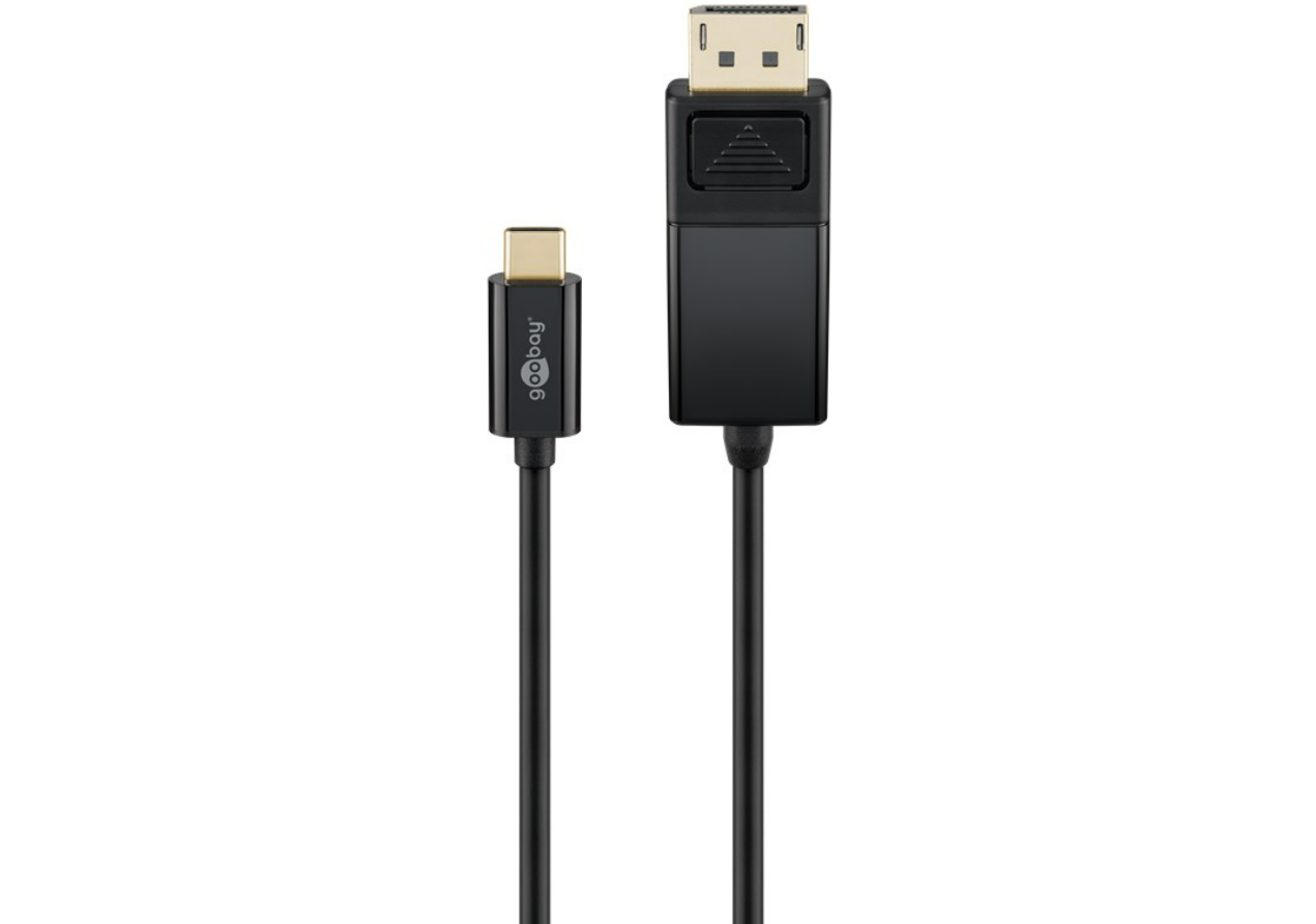 USB-C- DisplayPort Adapterkabel 4k60Hz, 1,20 m, schwarz