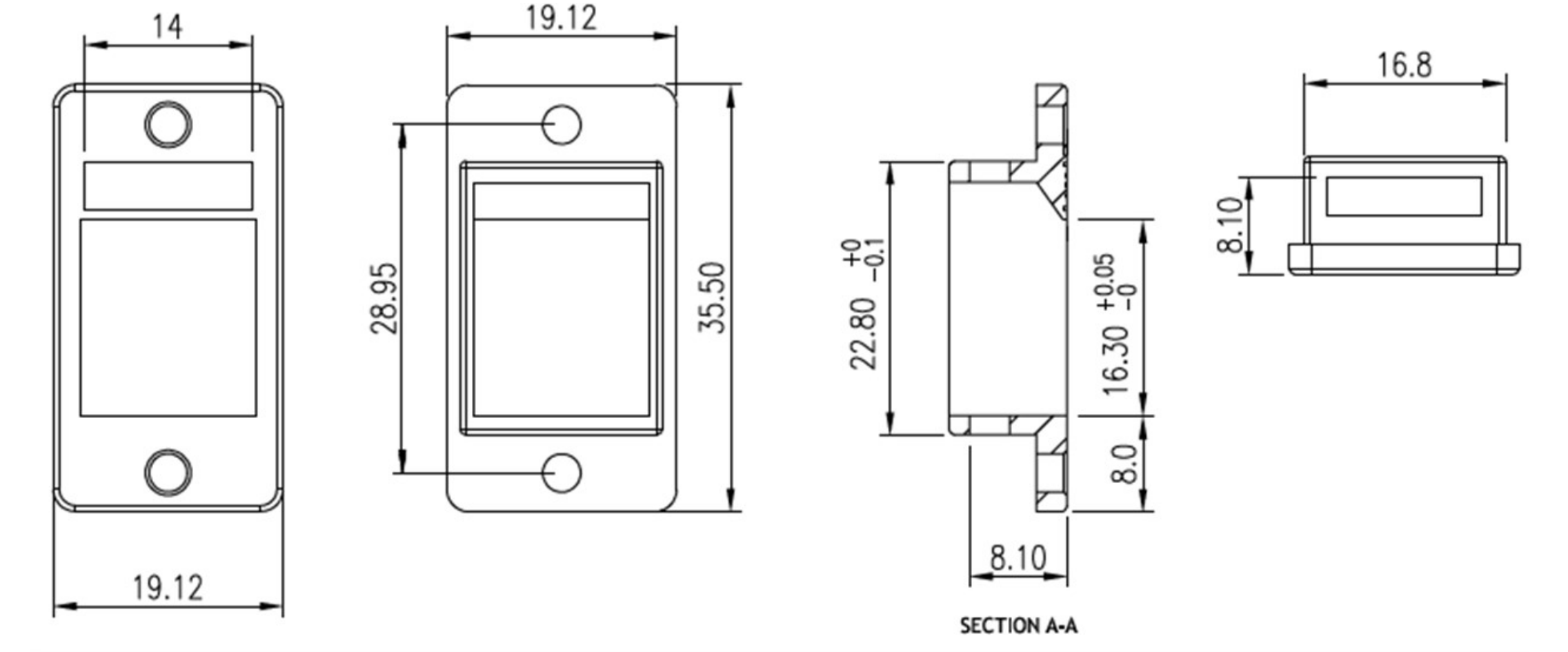 Support Keystone pour l'installation d'appareils et de boîtiers
