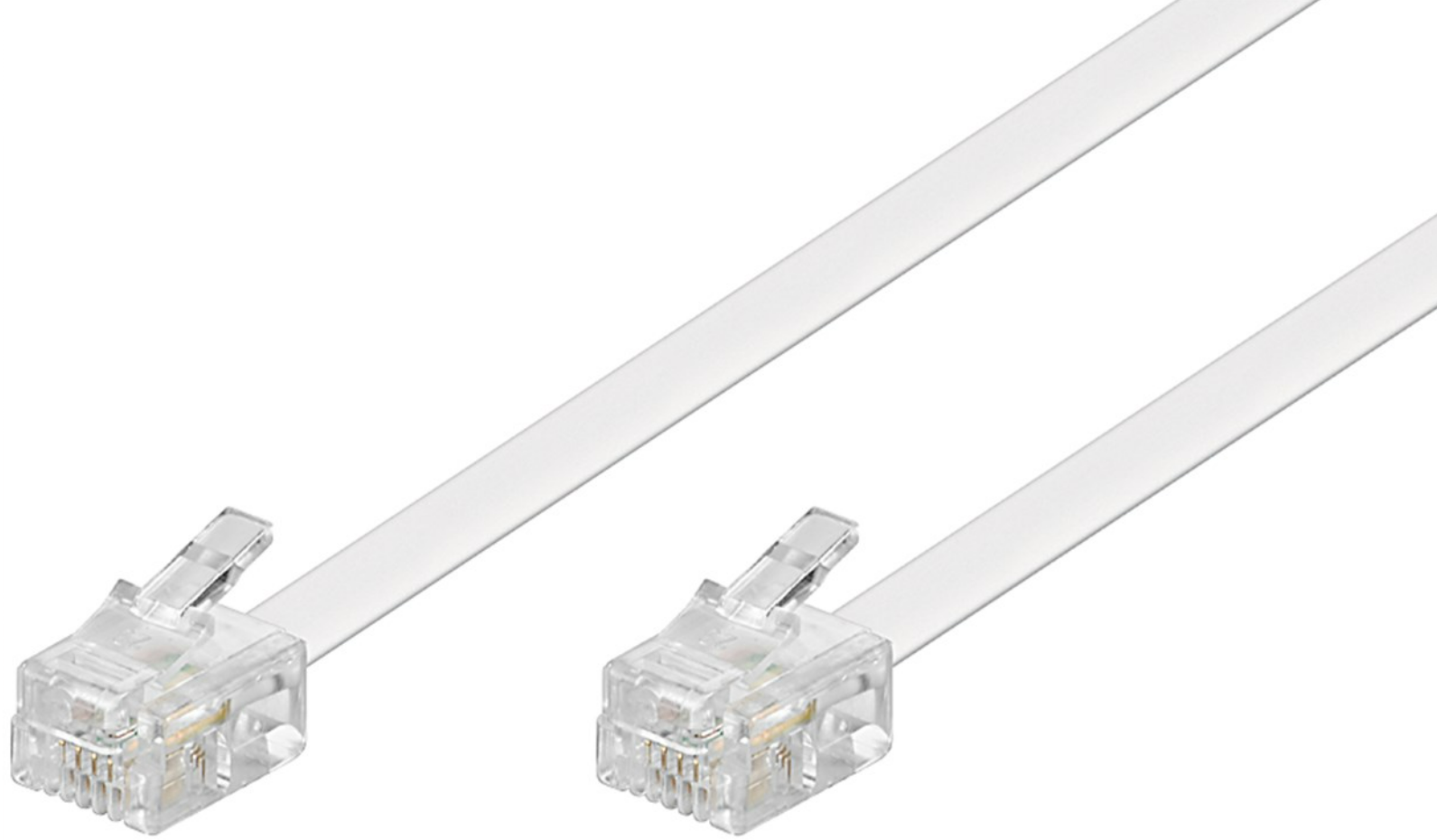 Telefonkabel (Modularkabel), schwarz / weiss