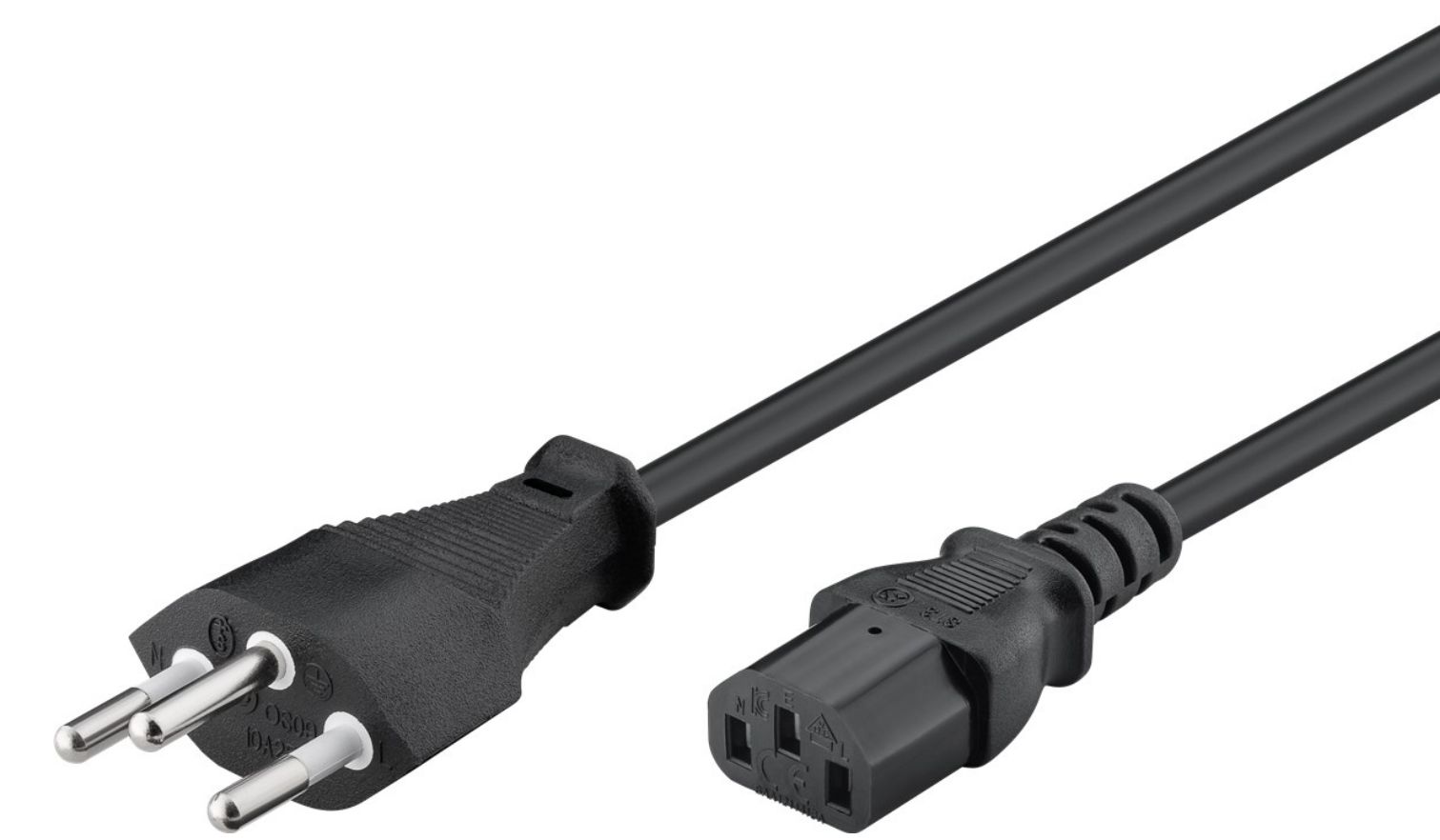 Cavo IEC Svizzera, nero