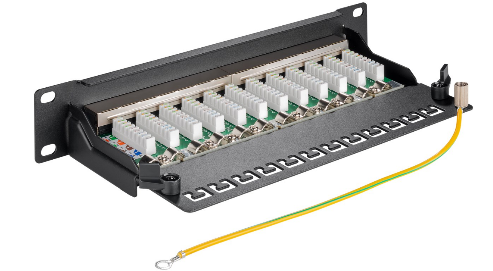 Pannello patch CAT 6 da 10 pollici (25,4 cm), 12 porte, (1 U)