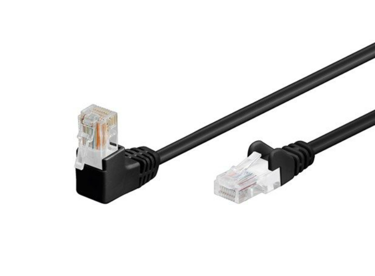 CAT 5e Patchkabel 1x 90° gewinkelt, U/UTP