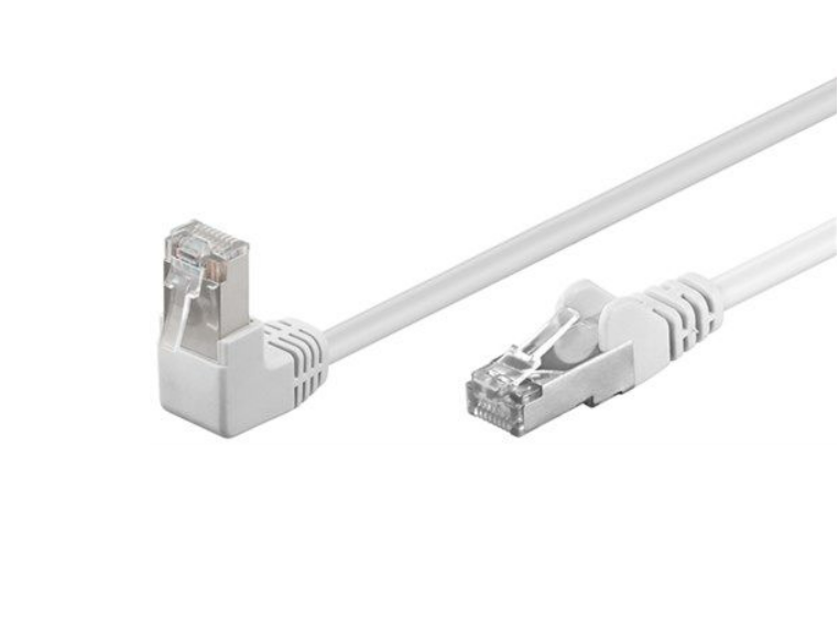 Câble patch CAT 5e 1x coudé à 90°, F/UTP