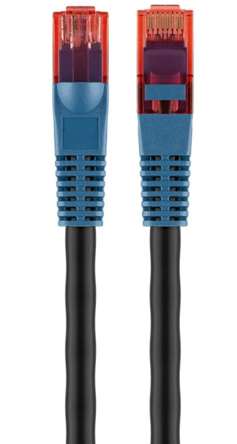 Câble patch extérieur CAT 6, U/UTP, noir