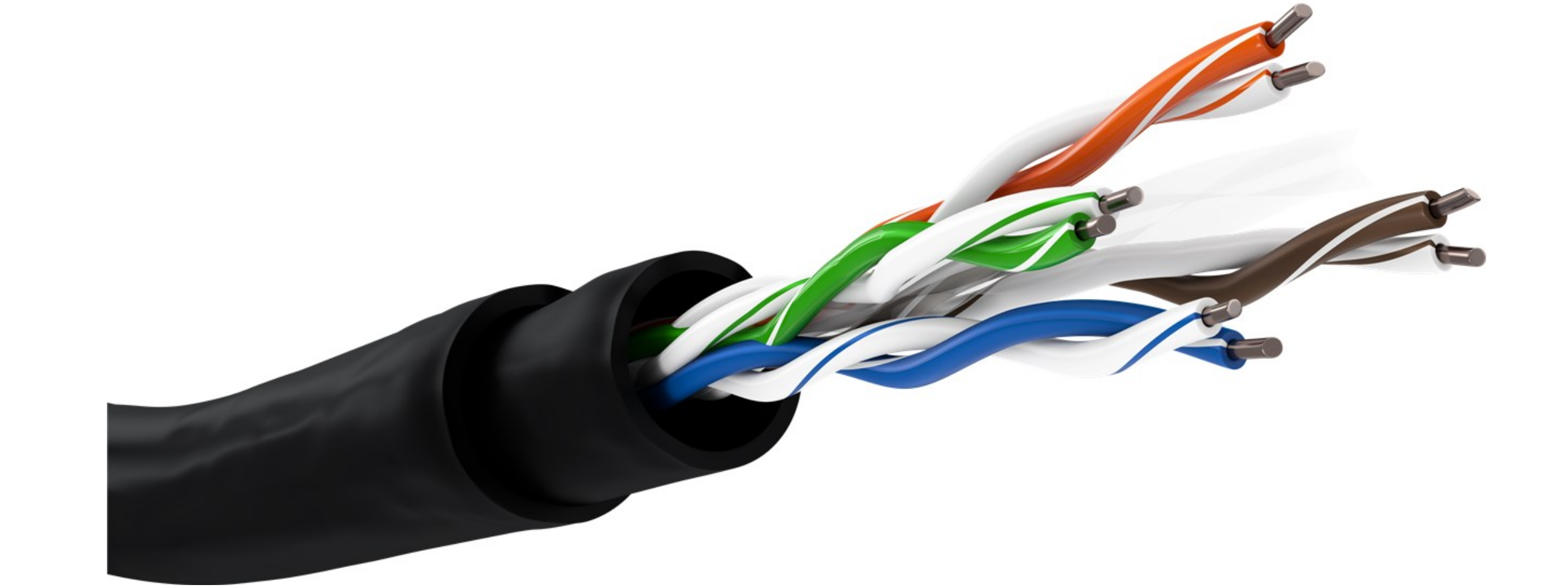 CAT 6 Outdoor Netzwerkkabel-Set, U/UTP, schwarz