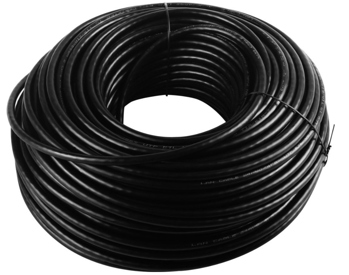 CAT 6 Outdoor Netzwerkkabel-Set, U/UTP, schwarz