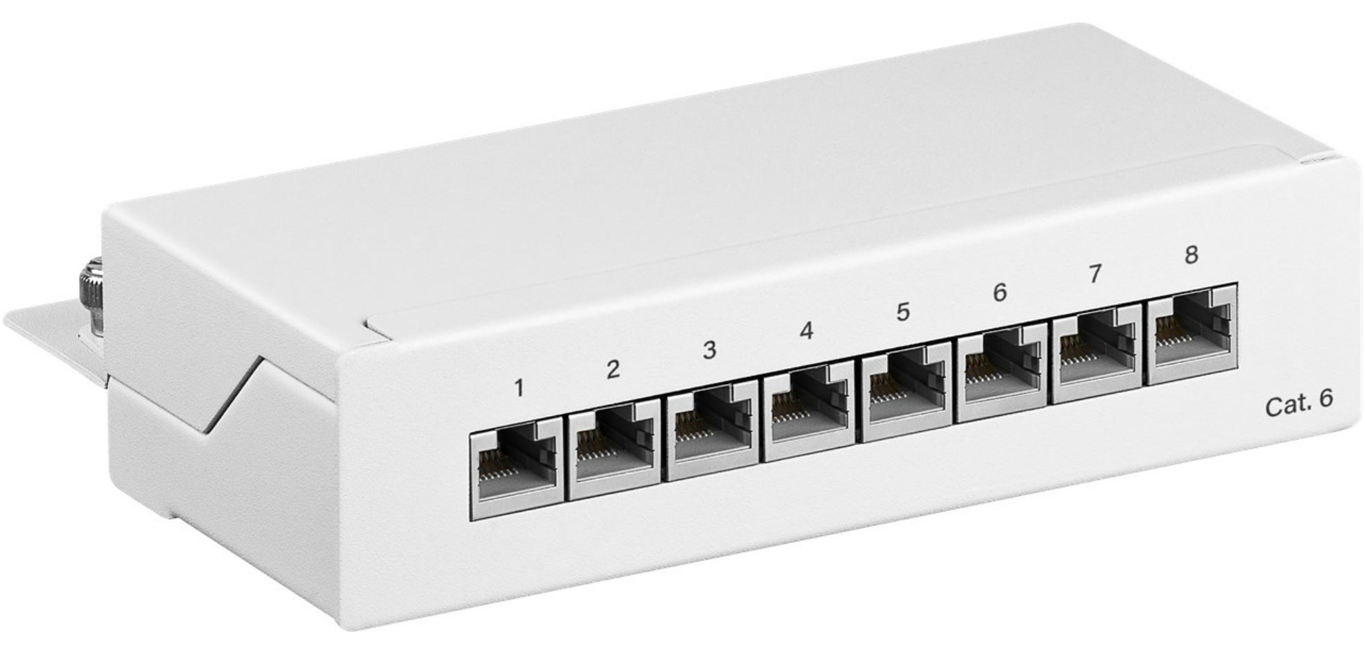 Panneau de brassage CAT 6 mini/ordinateur de bureau, 8 ports, (1 U)