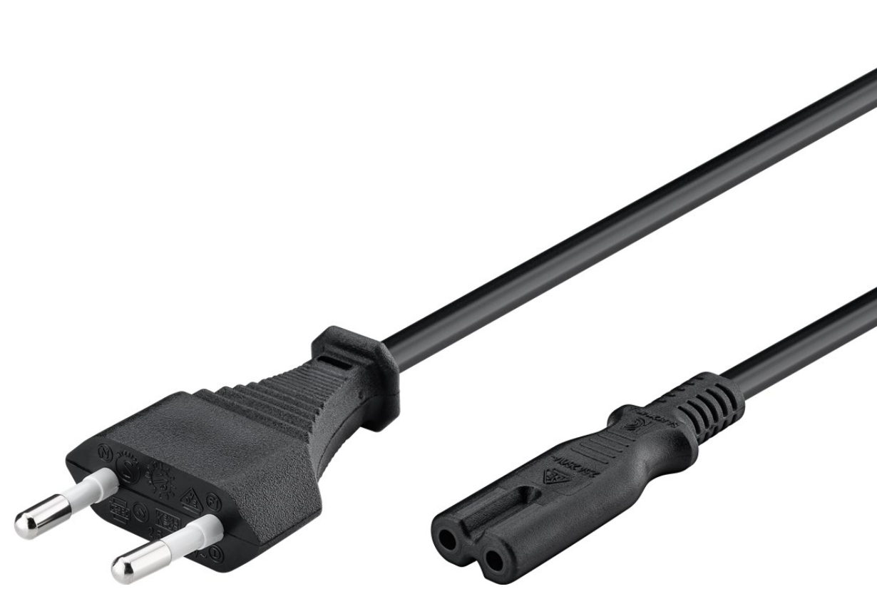 Cavo di collegamento spina europea, nero