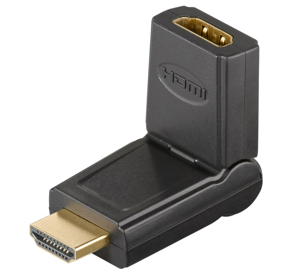 HDMI Adapter 180°, vergoldet, Schlussverkauf