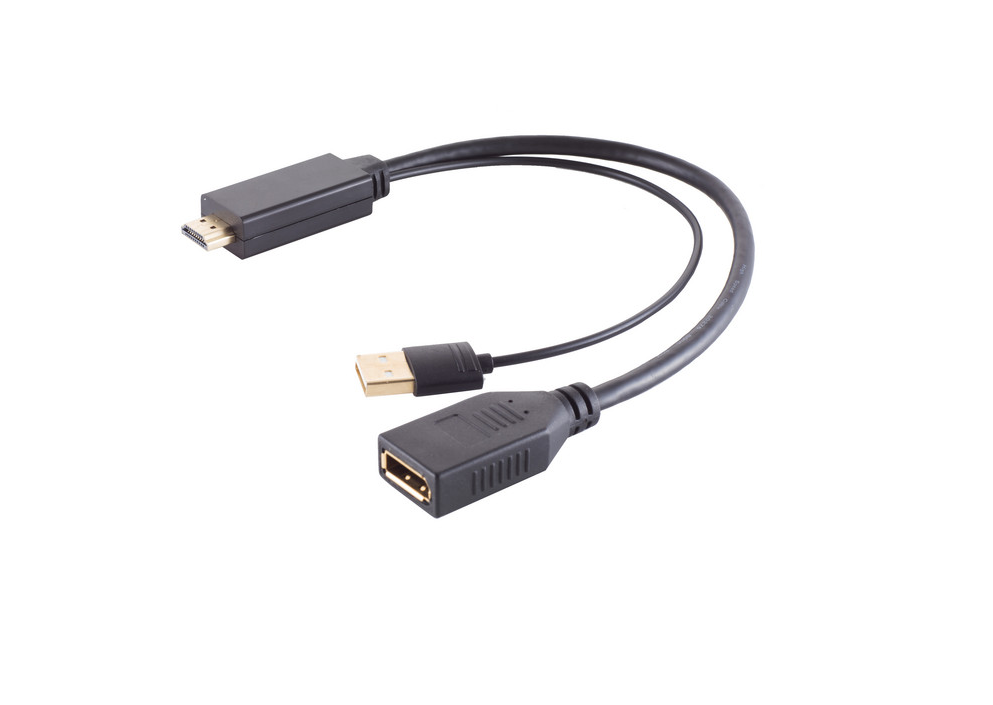 Adattatore HDMI-A, presa DisplayPort, 4K, 30 cm